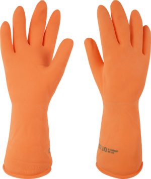 LUVA LÁTEX LARANJA SANRO
