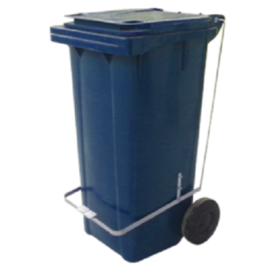 LIXEIRA COM RODAS E PEDAL 120 LITROS