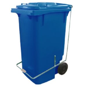 LIXEIRA COM RODAS E PEDAL 240 LITROS
