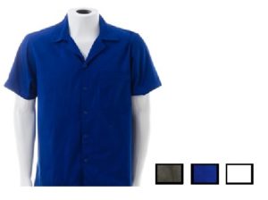 JALECO EM BRIM MANGA CURTA COM 1 BOLSO